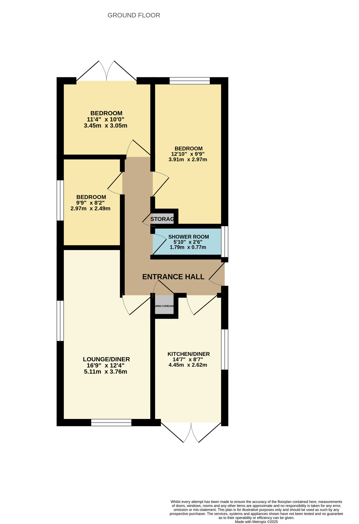 Floorplan of 3 bedroom Detached Bungalow for sale, Valley Side Road, Norwich, Norfolk, NR1