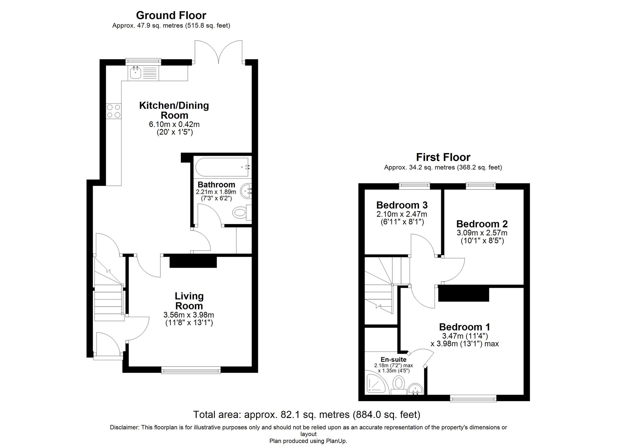 Floorplan of 3 bedroom Semi Detached House for sale, Rushmore Road, Norwich, Norfolk, NR7