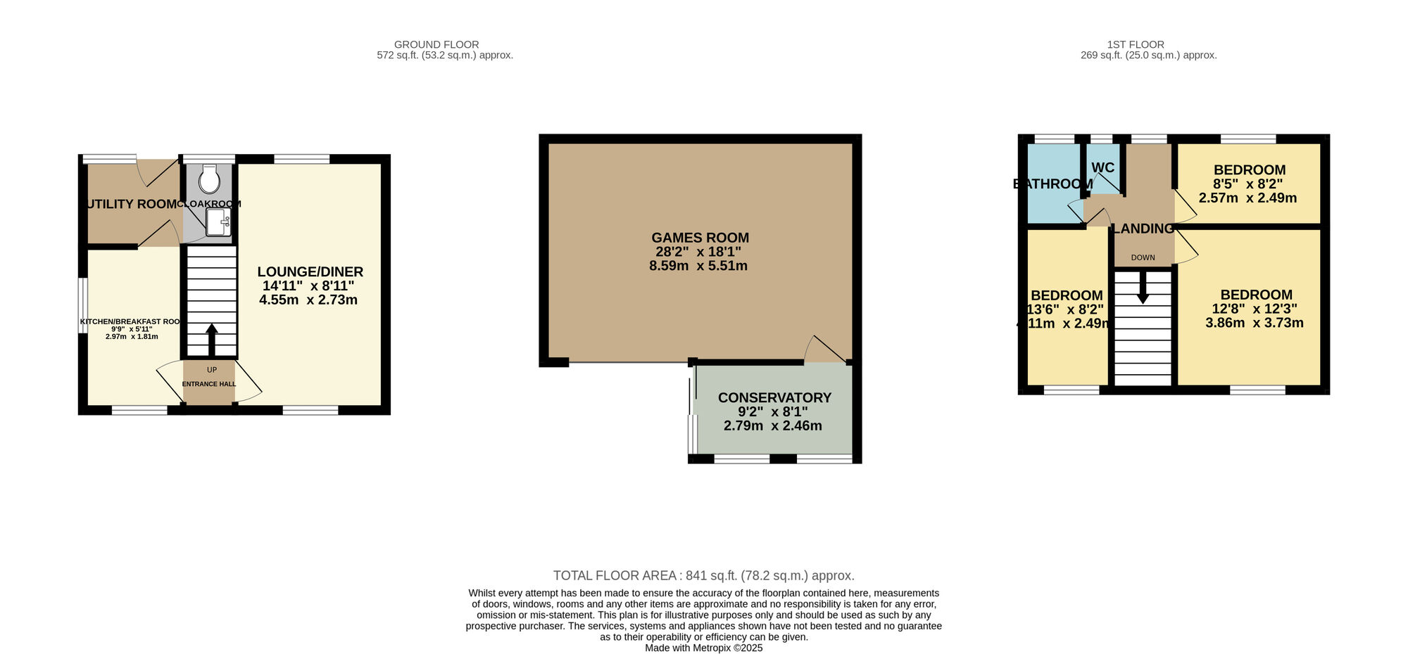 Floorplan of 3 bedroom Semi Detached House for sale, Woodforde Road, Norwich, Norfolk, NR7