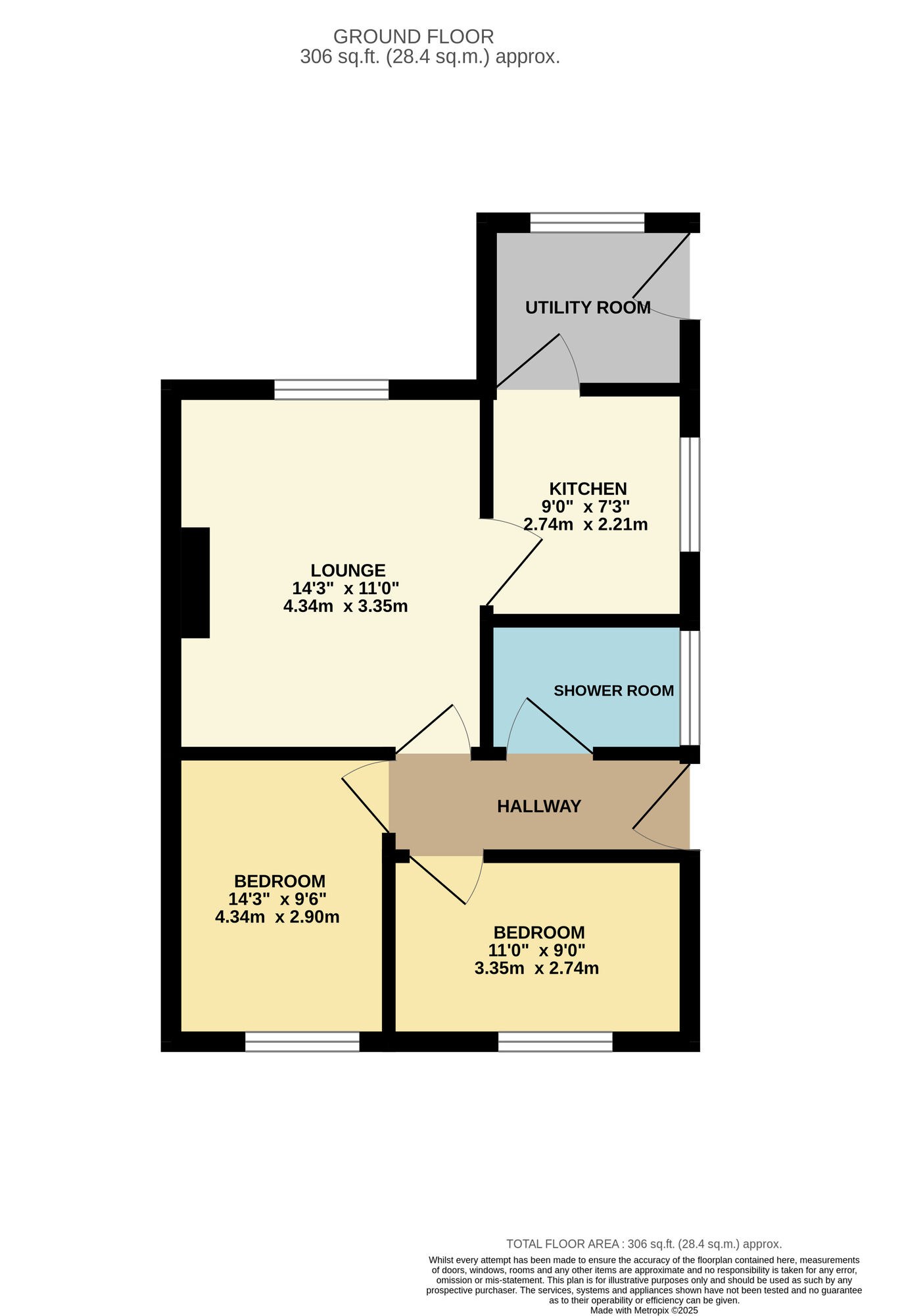 Floorplan of 2 bedroom Semi Detached Bungalow for sale, Lloyd Road, Norwich, Norfolk, NR1