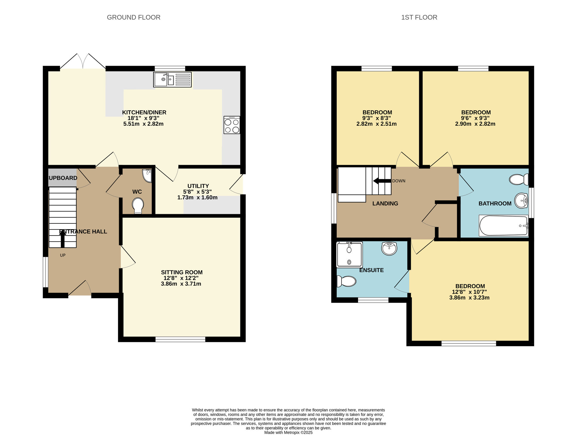 Floorplan of 3 bedroom Detached House for sale, Reeve Way, Wymondham, Norfolk, NR18