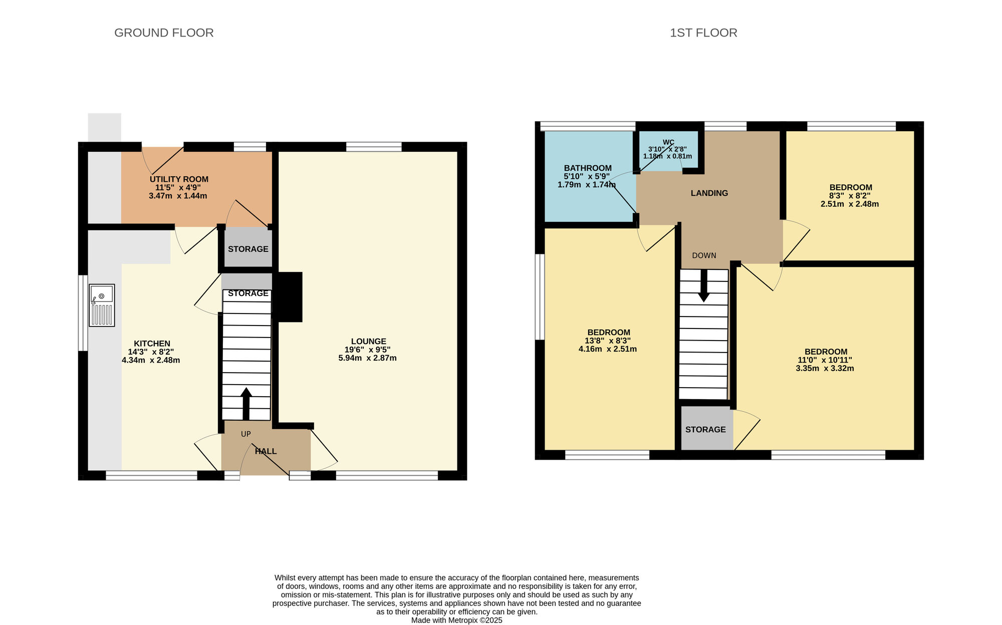 Floorplan of 3 bedroom Semi Detached House for sale, Rider Haggard Road, Norwich, Norfolk, NR7