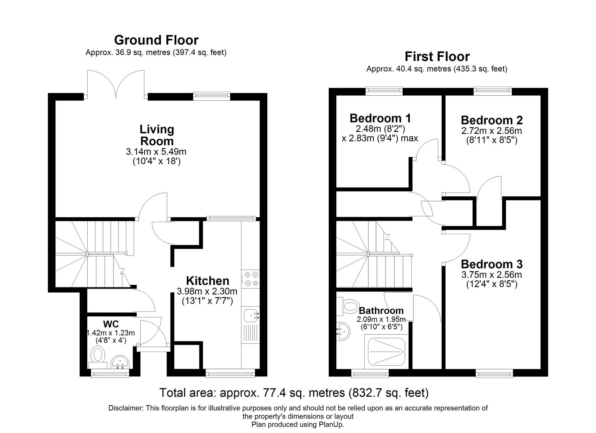 Floorplan of 3 bedroom Mid Terrace House for sale, Silver Road, Norwich, Norfolk, NR3
