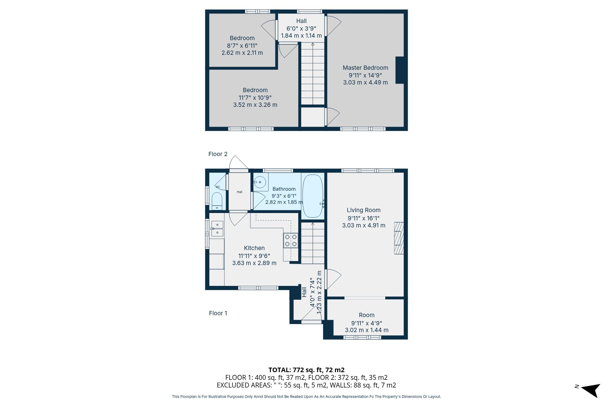 Floorplan of 3 bedroom Semi Detached House for sale, Harbord Road, Norwich, Norfolk, NR4