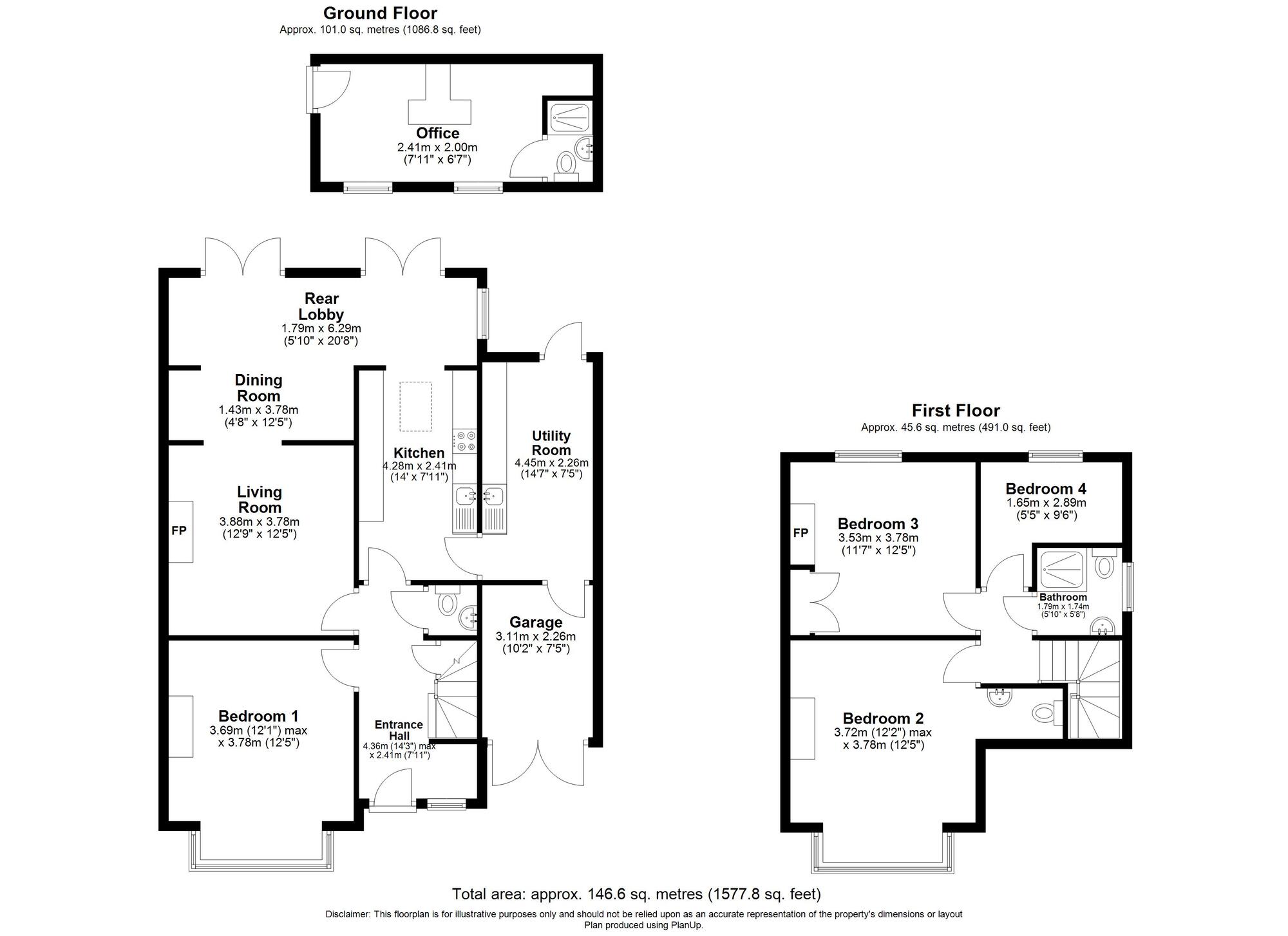 Floorplan of 4 bedroom Semi Detached House for sale, Cromer Road, Norwich, Norfolk, NR6
