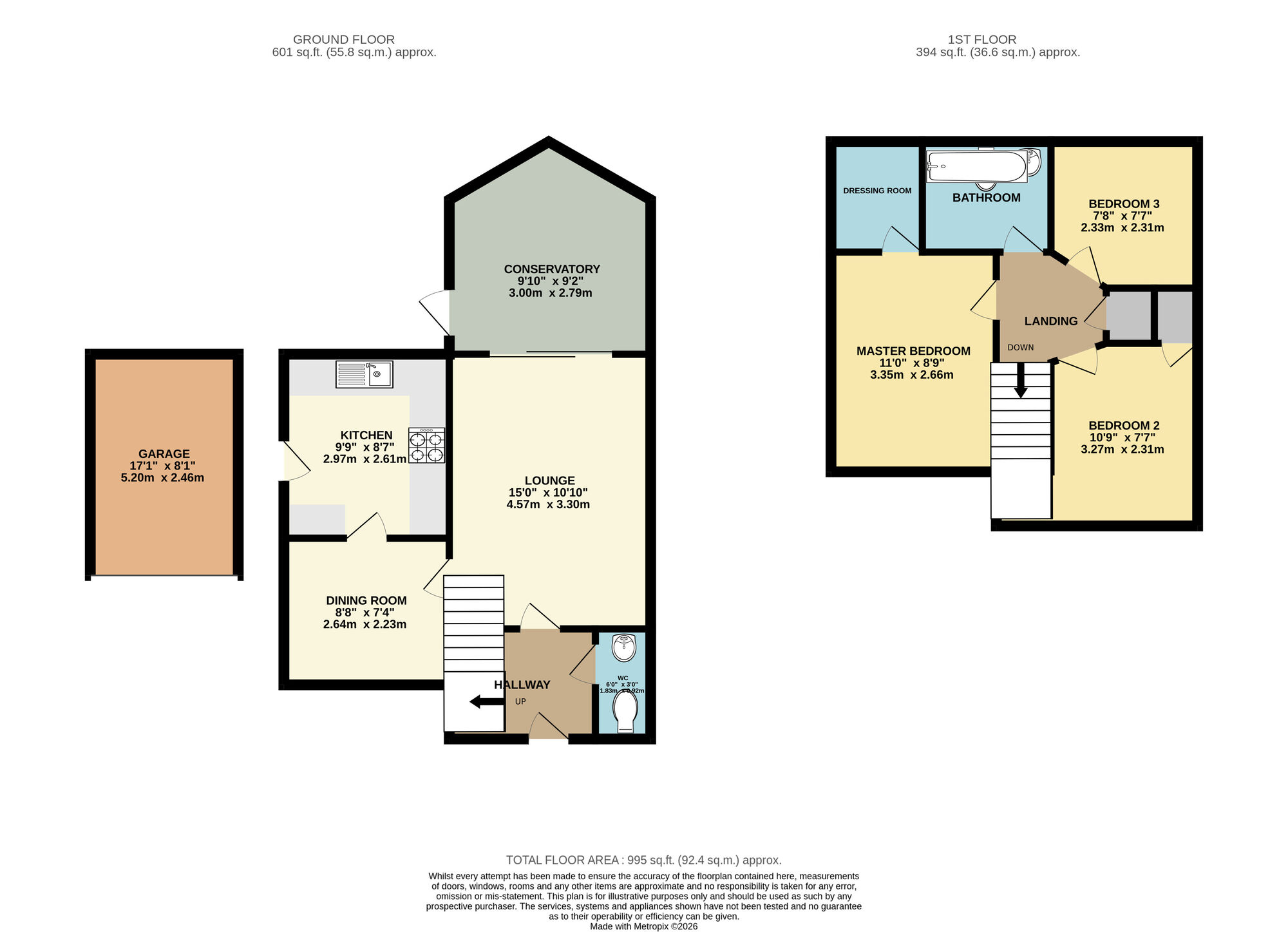 Floorplan of 3 bedroom Detached House for sale, Association Way, Norwich, Norfolk, NR7