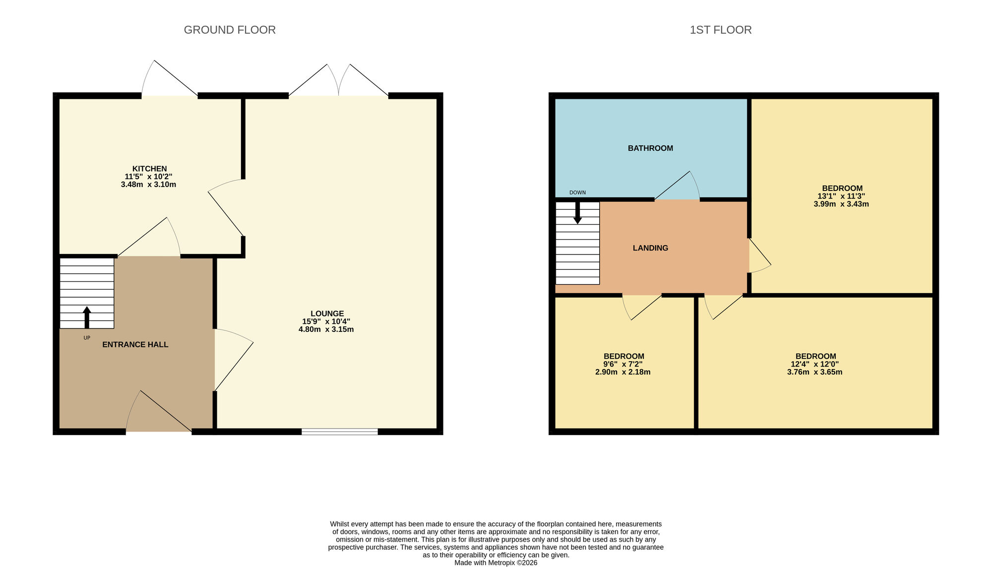 Floorplan of 3 bedroom Mid Terrace House for sale, Furze Road, Norwich, Norfolk, NR7