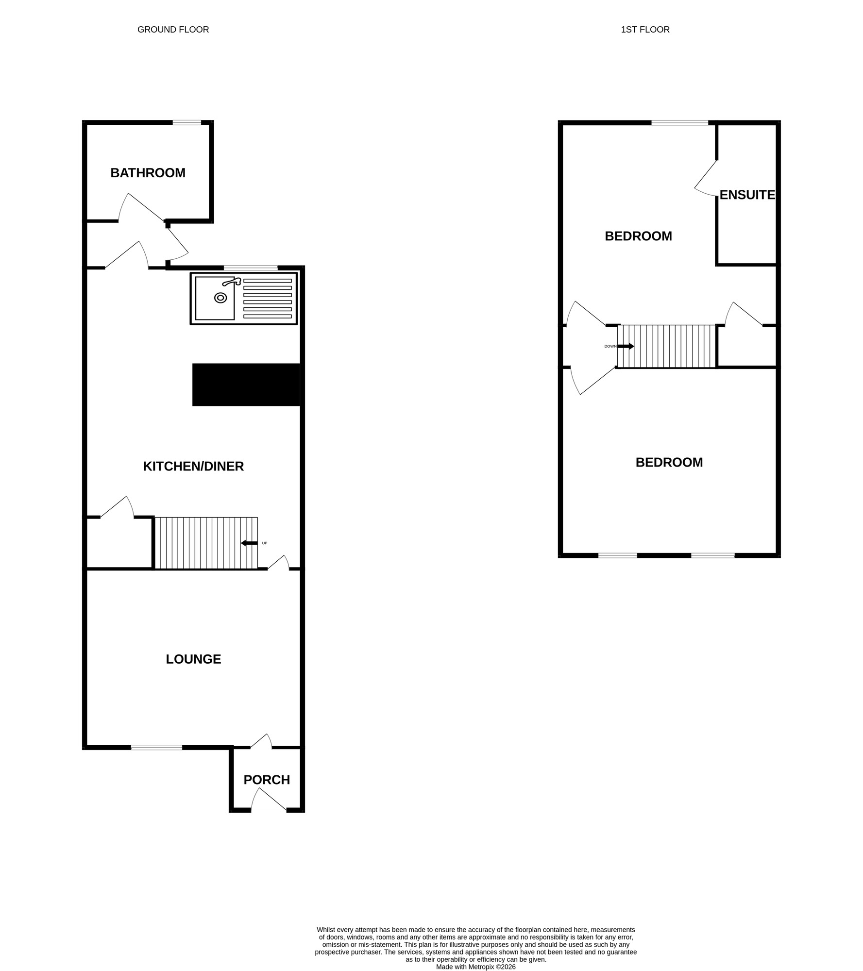 Floorplan of 2 bedroom Mid Terrace House for sale, Rackham Road, Norwich, Norfolk, NR3