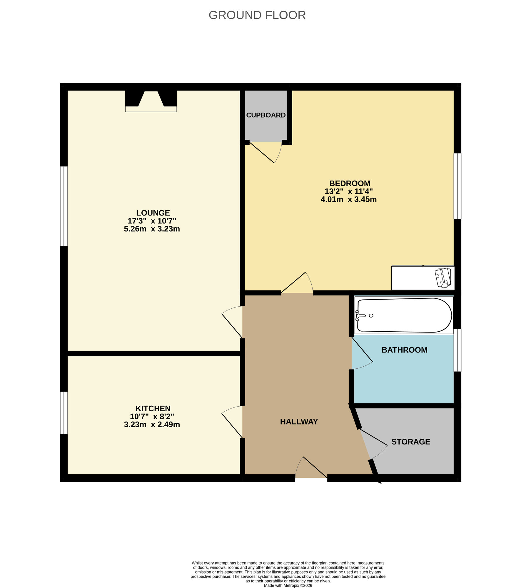 Floorplan of 1 bedroom Flat for sale, Thurling Plain, Norwich, Norfolk, NR7