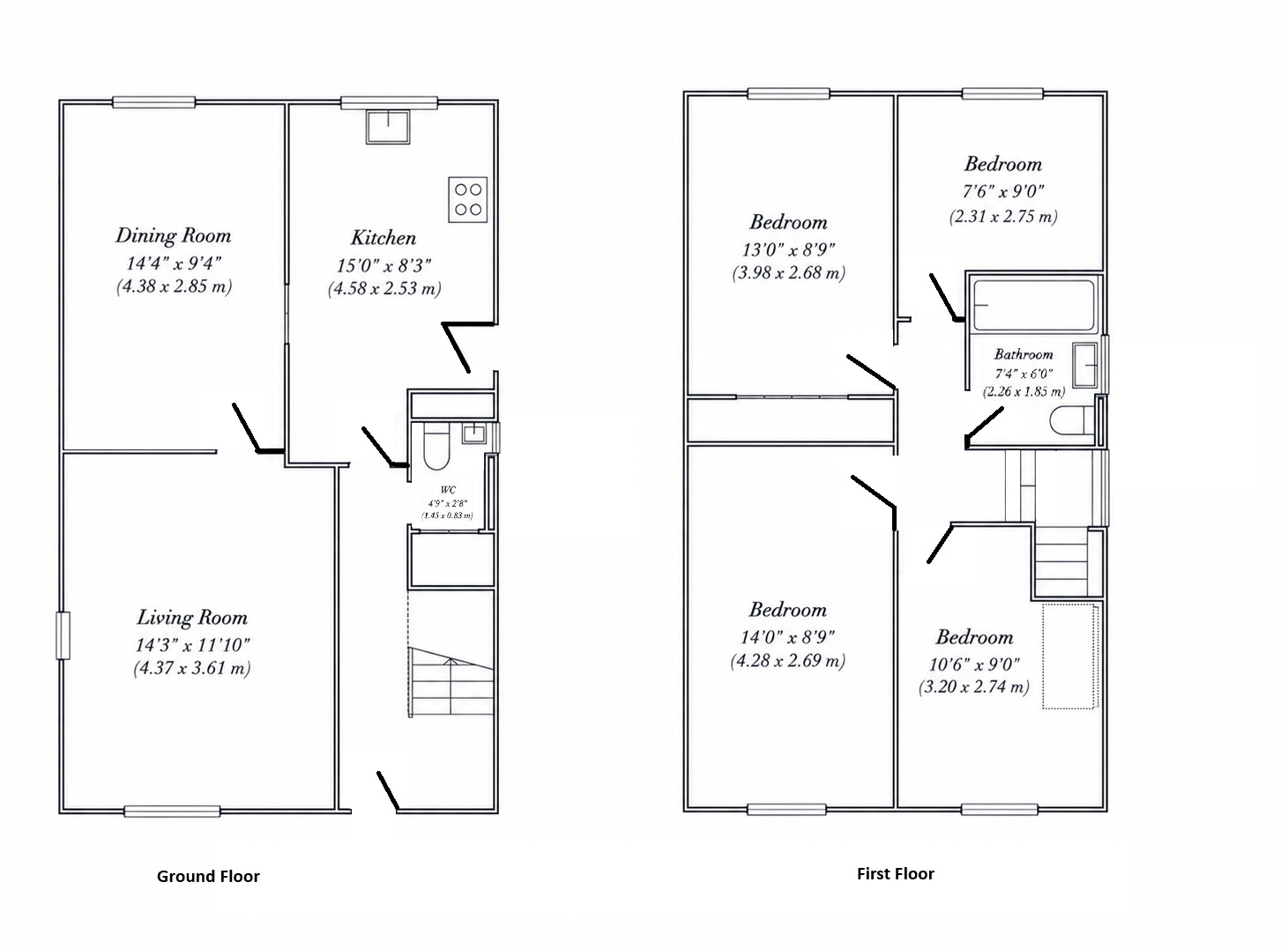 Floorplan of 4 bedroom Detached House for sale, Medeswell Close, Brundall, Norfolk, NR13