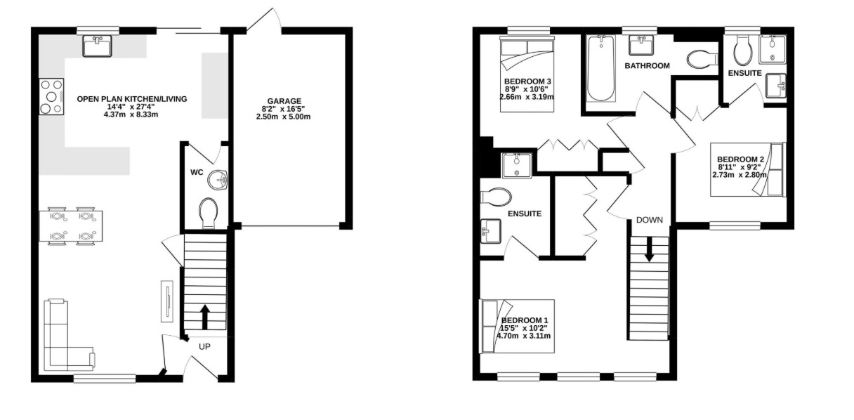 Floorplan of 3 bedroom Semi Detached House for sale, Copenhagen Way, Norwich, Norfolk, NR3