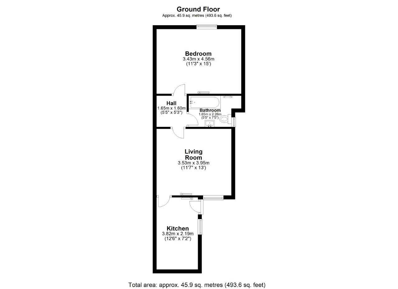 Floorplan of 1 bedroom  Flat for sale, Bournville Lane, Birmingham, West Midlands, B30
