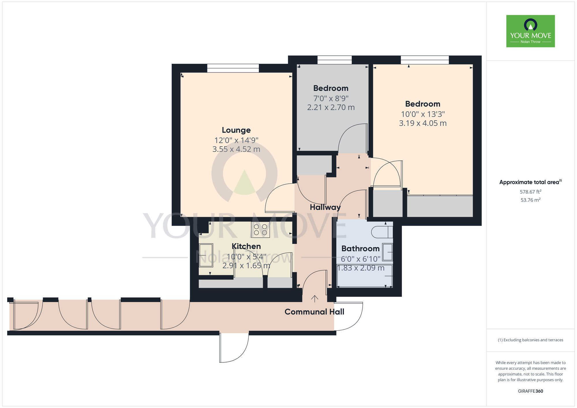 Floorplan of 2 bedroom  Flat to rent, West Cotton Close, Northampton, NN4