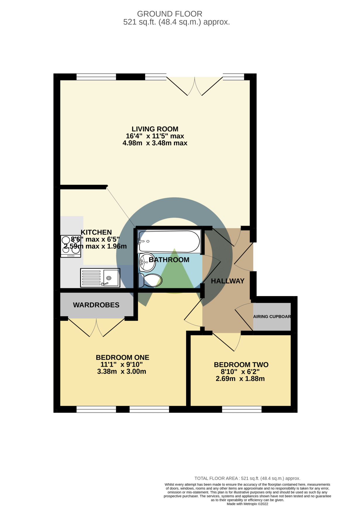 Floorplan of 2 bedroom Flat to rent, Bluebell Rise, Grange Park, Northampton, NN4