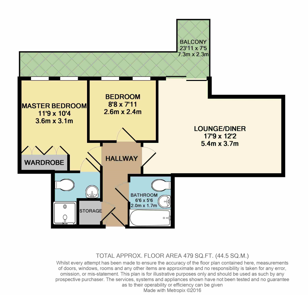 Floorplan of 2 bedroom Flat to rent, Wellington Street, Northampton, NN1