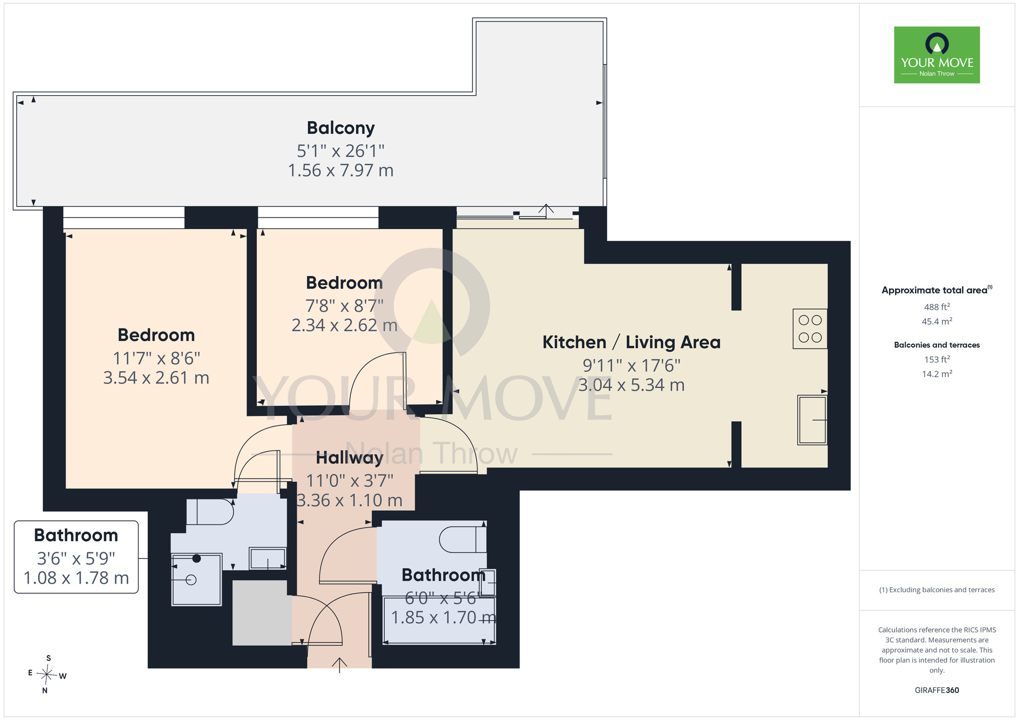 Floorplan of 2 bedroom Flat to rent, Wellington Street, Northampton, NN1