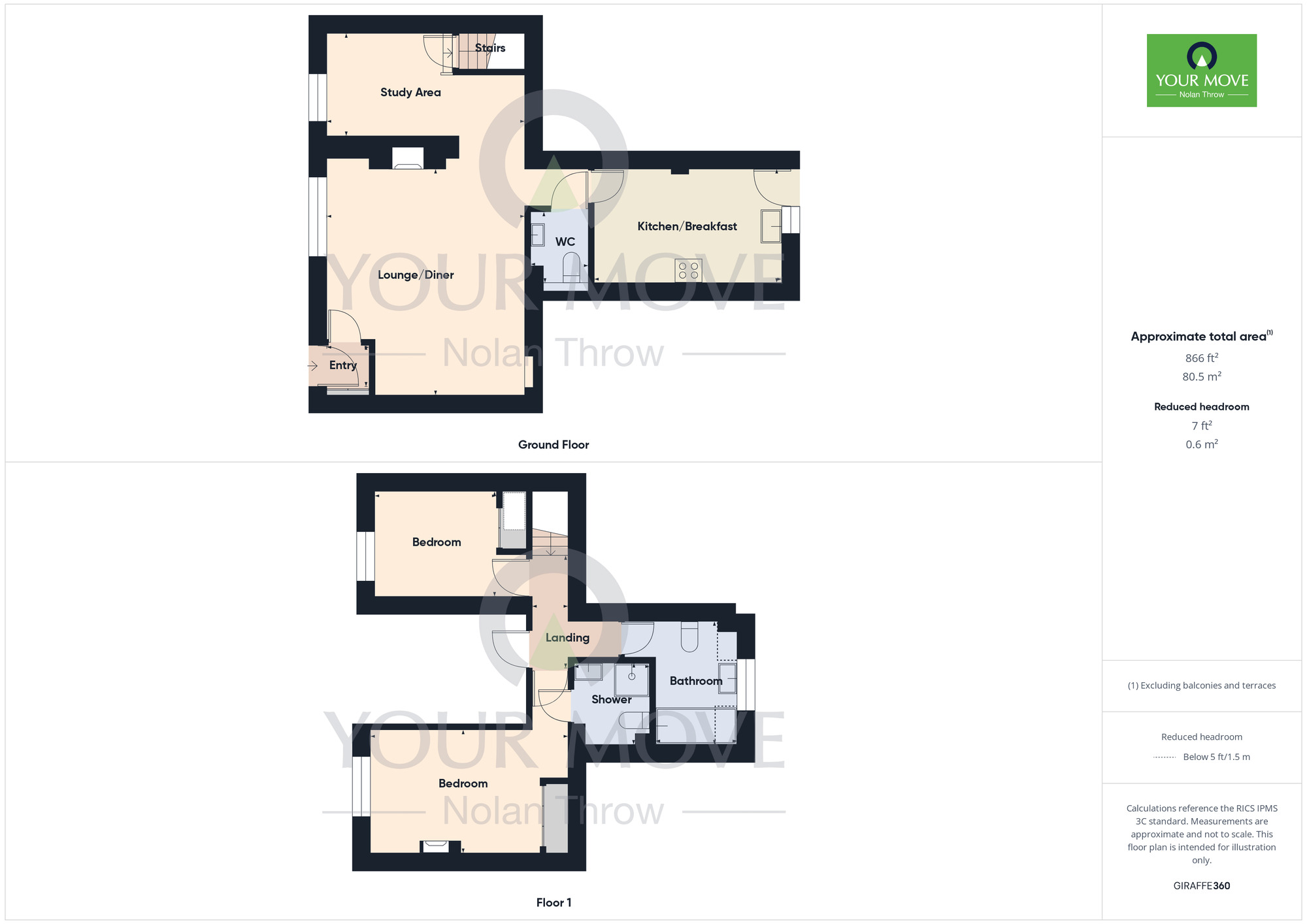 Floorplan of 2 bedroom Mid Terrace House to rent, High Street, Blisworth, Northampton, NN7