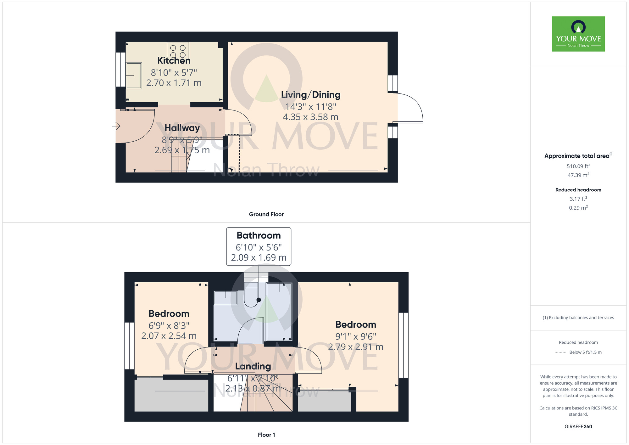 Floorplan of 2 bedroom Semi Detached House to rent, Woodpecker Way, Northampton, NN4
