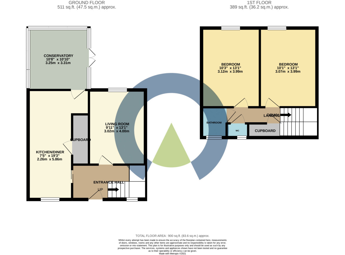 Floorplan of 2 bedroom Mid Terrace House to rent, Saltwell Square, Northampton, NN3