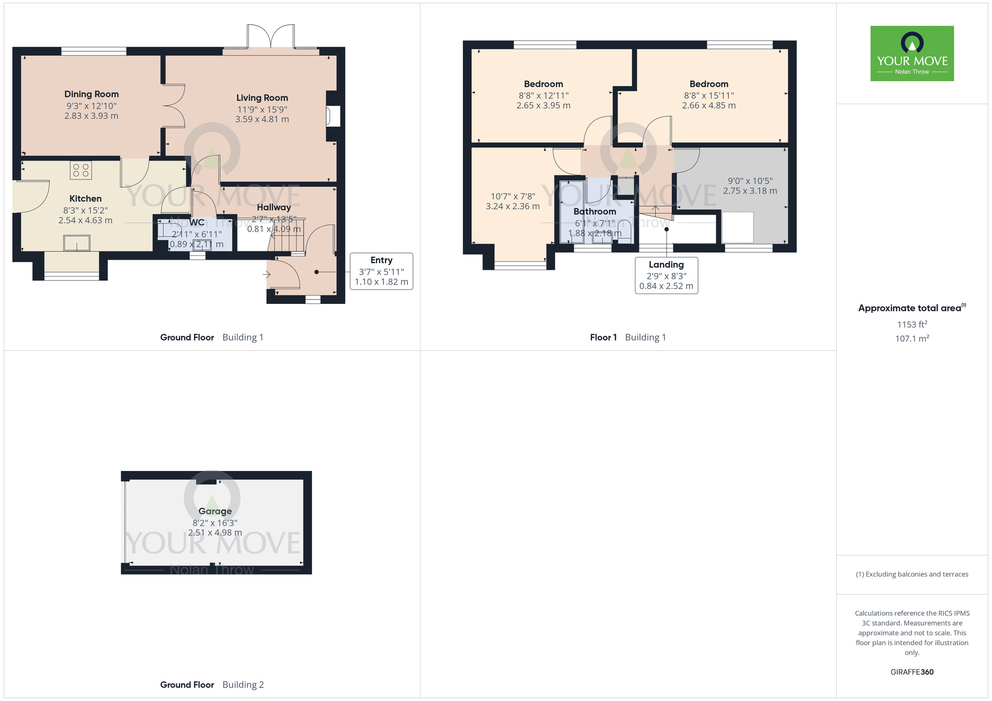 Floorplan of 4 bedroom Detached House to rent, Watermeadow Drive, Northampton, NN3