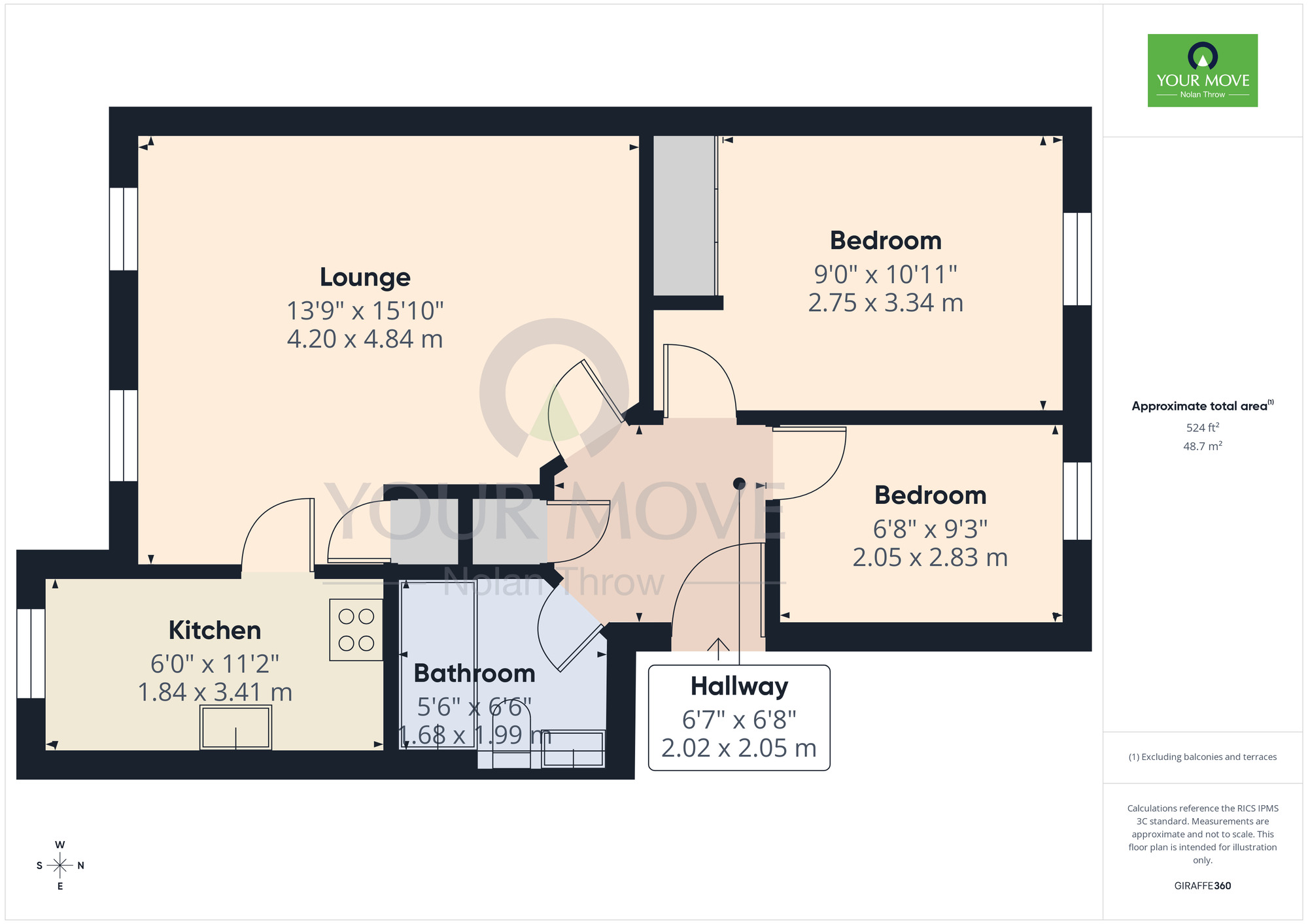 Floorplan of 2 bedroom Flat to rent, Scholars Court, Northampton, NN1