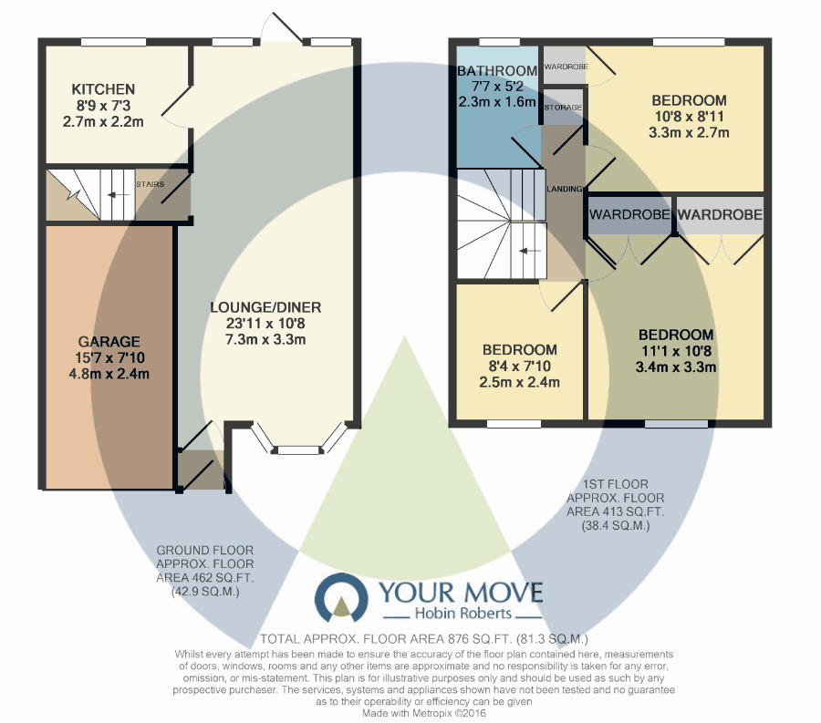Floorplan of 3 bedroom  House to rent, Bressingham Gardens, Northampton, NN4