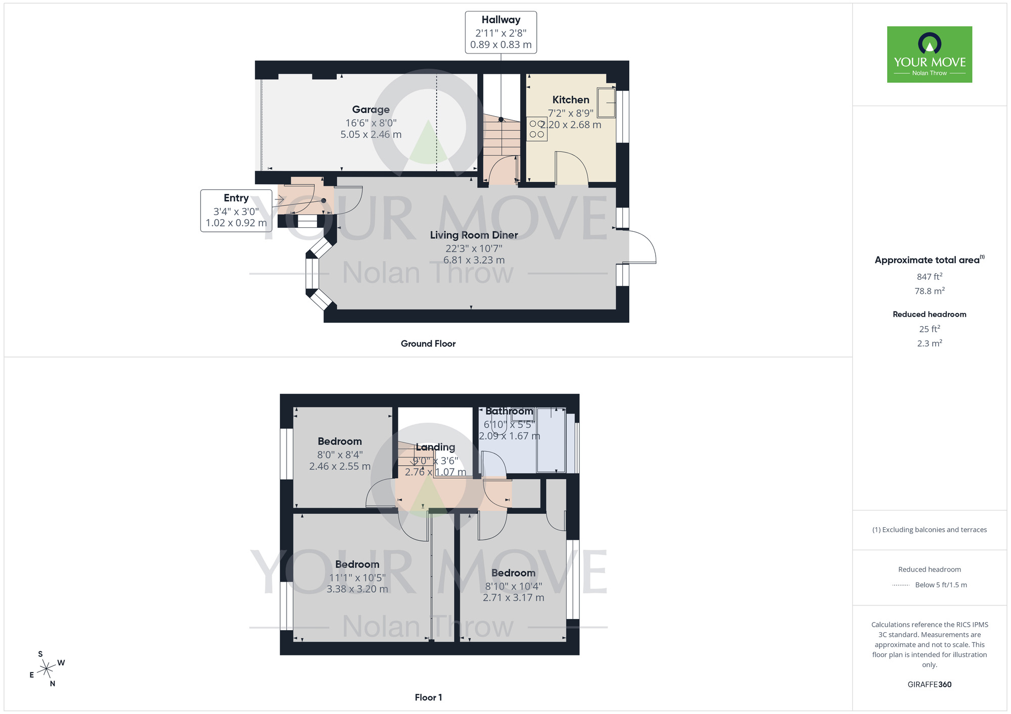 Floorplan of 3 bedroom Mid Terrace House to rent, Bressingham Gardens, Northampton, NN4