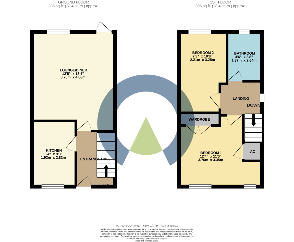 Floorplan of 2 bedroom Semi Detached House to rent, Lambrook Drive, Northampton, NN4