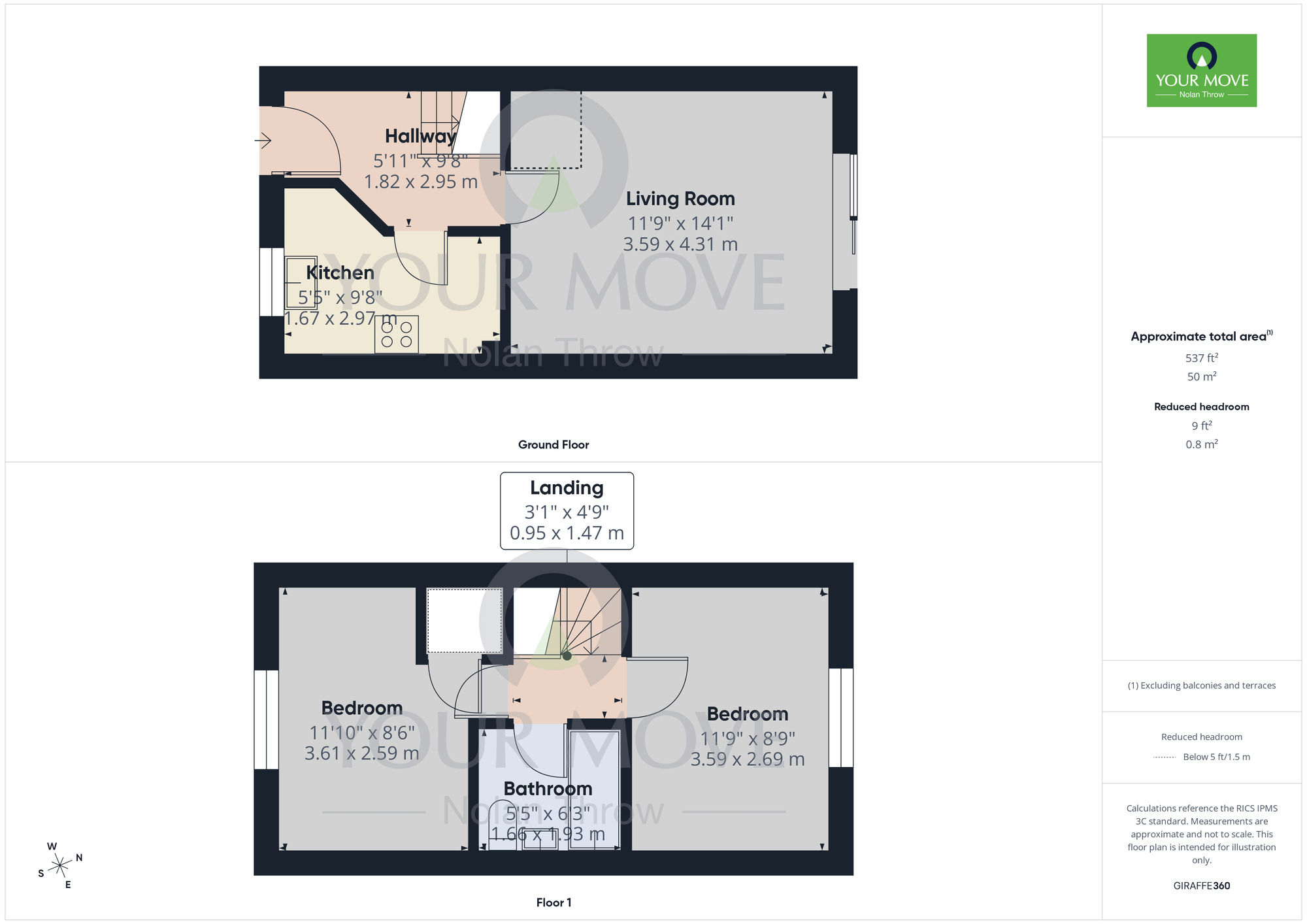 Floorplan of 2 bedroom Mid Terrace House to rent, Lindisfarne Way, Northampton, NN4