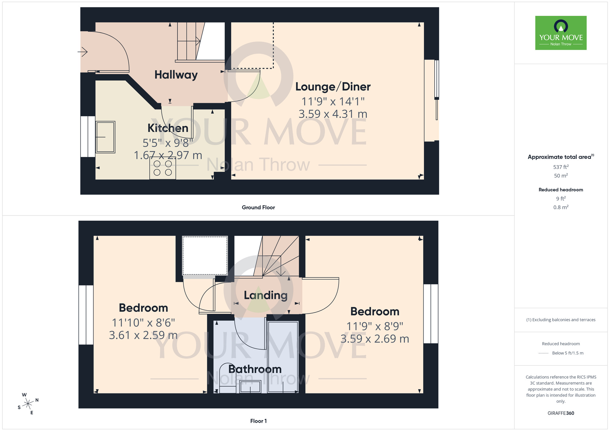 Floorplan of 2 bedroom Mid Terrace House to rent, Lindisfarne Way, Northampton, NN4