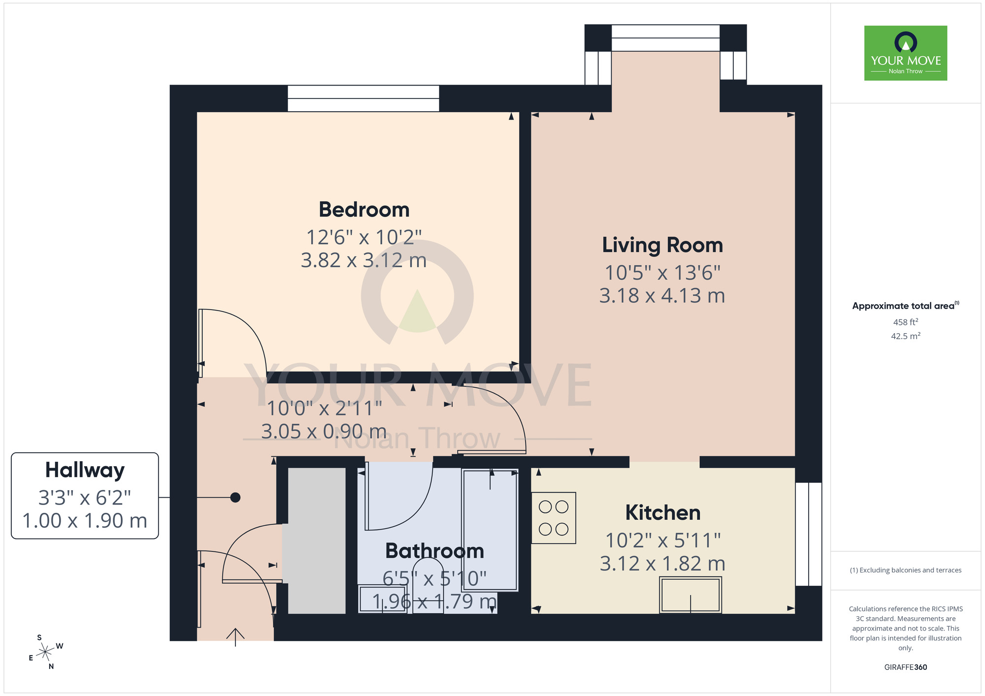 Floorplan of 1 bedroom Flat to rent, Oakley Street, The Mounts, Northampton, NN1