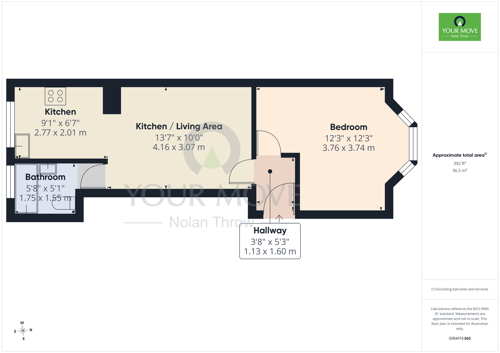 Floorplan of 1 bedroom Flat to rent, Hester Street, Northampton, Northamptonshire, NN2