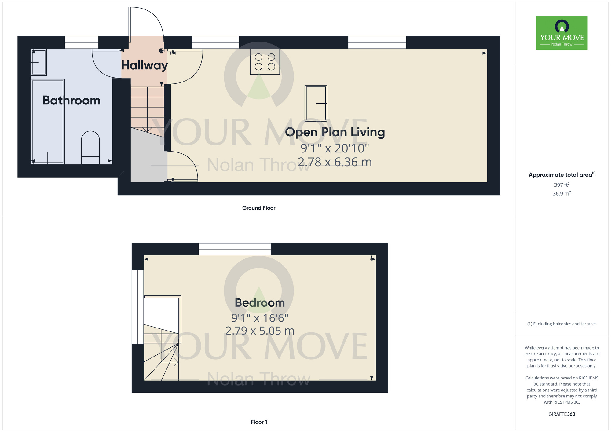 Floorplan of 1 bedroom  Flat to rent, Dunster House, 68-80 Dunster Street, Northampton, NN1