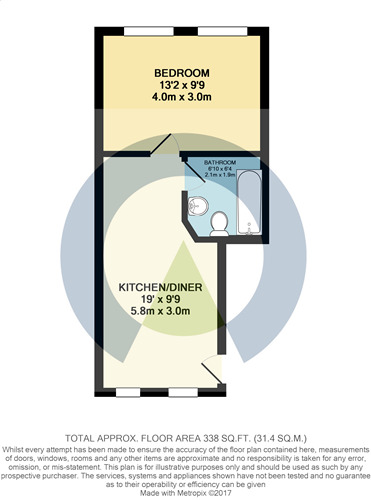 Floorplan of 1 bedroom  Flat to rent, Towcester Road, Far Cotton, Northampton, NN4