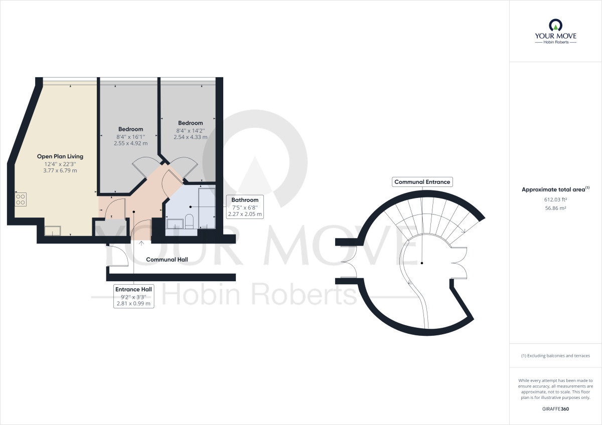 Floorplan of 2 bedroom Flat to rent, Guildhall Road, Northampton, NN1