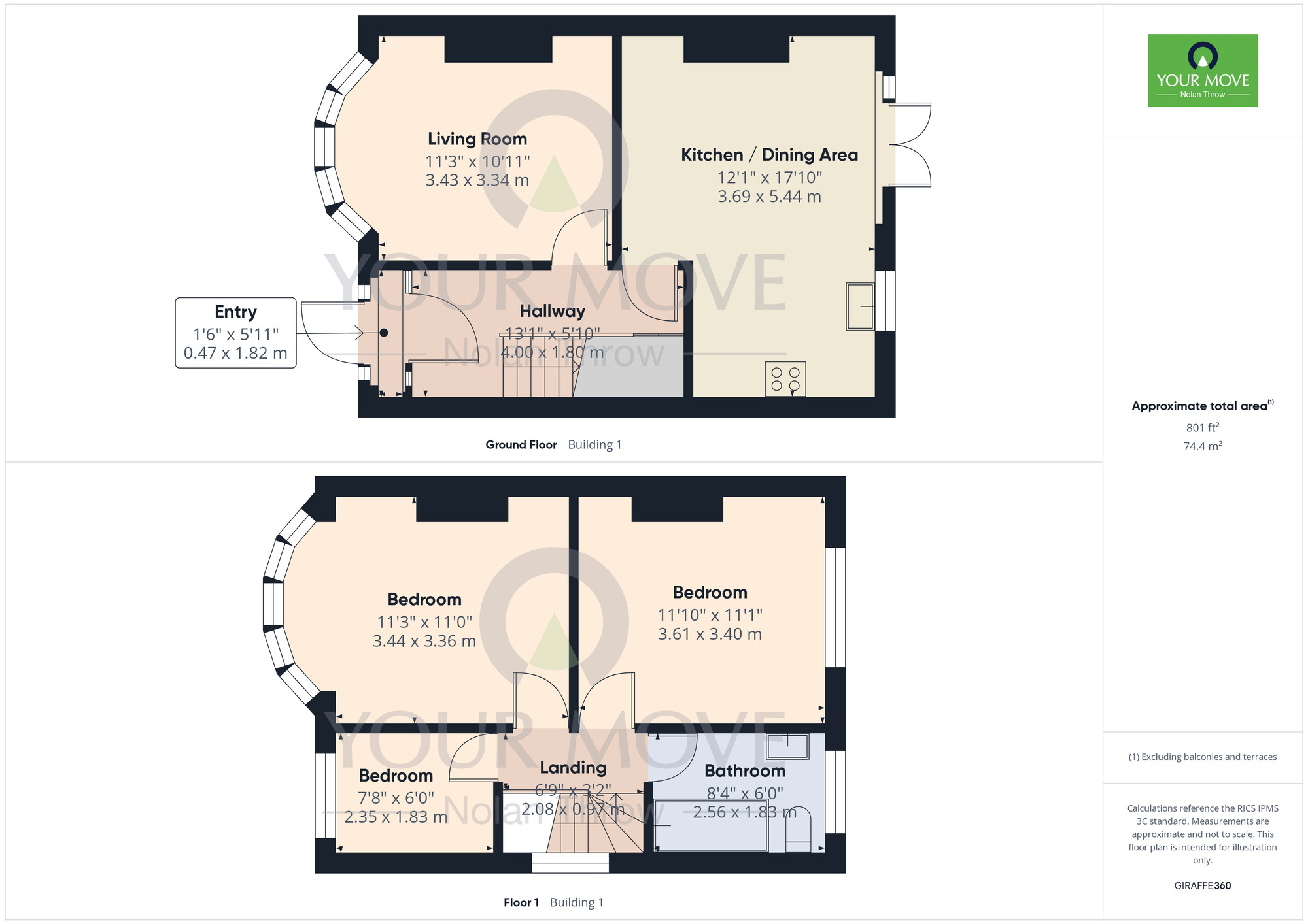 Floorplan of 3 bedroom Semi Detached House to rent, Friars Avenue, Northampton, NN4