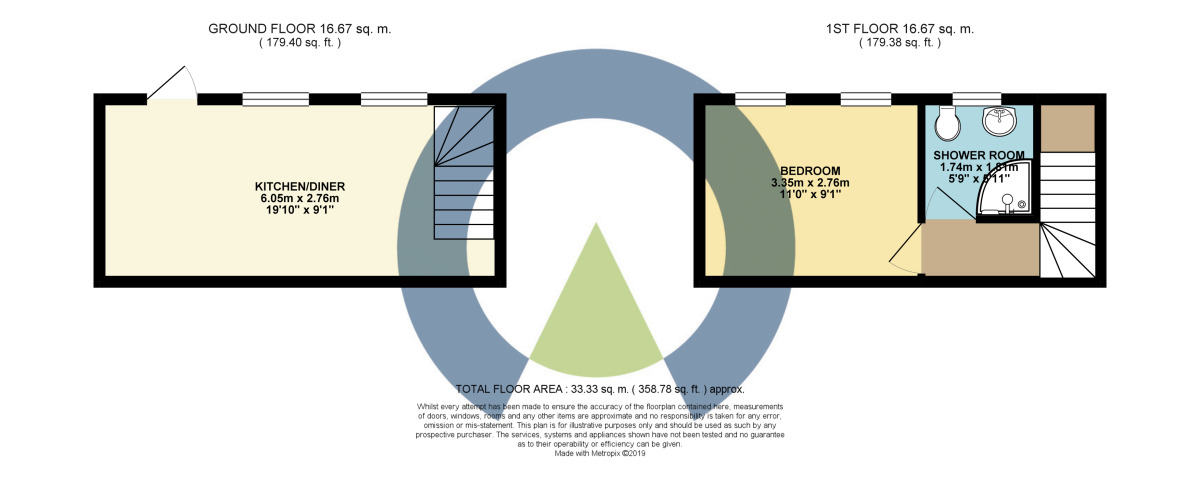 Floorplan of 1 bedroom  Flat to rent, Albion Place, Northampton, NN1