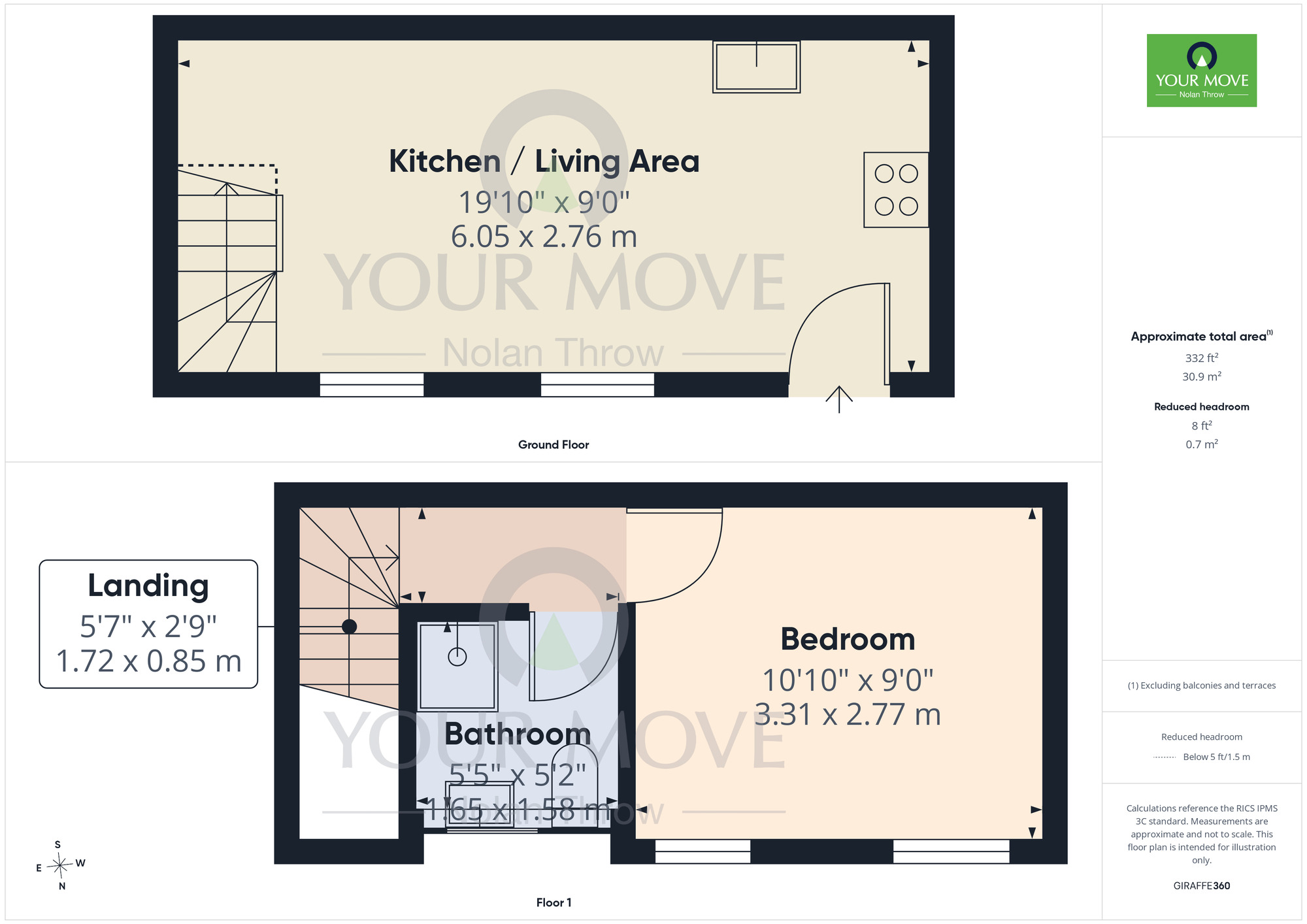 Floorplan of 1 bedroom Flat to rent, 3 Albion Place, Northampton, NN1