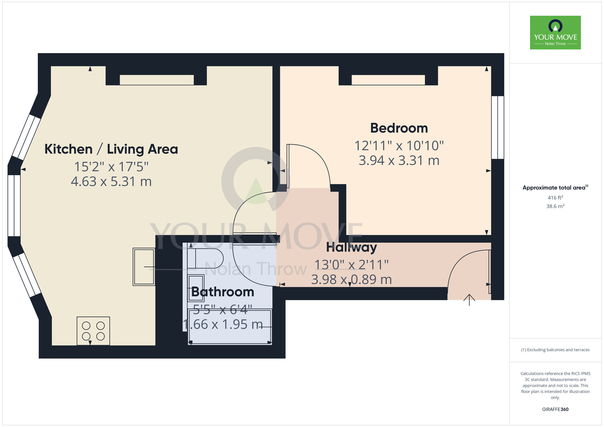 Floorplan of 1 bedroom  Flat to rent, Sheep Street, Northampton, NN1