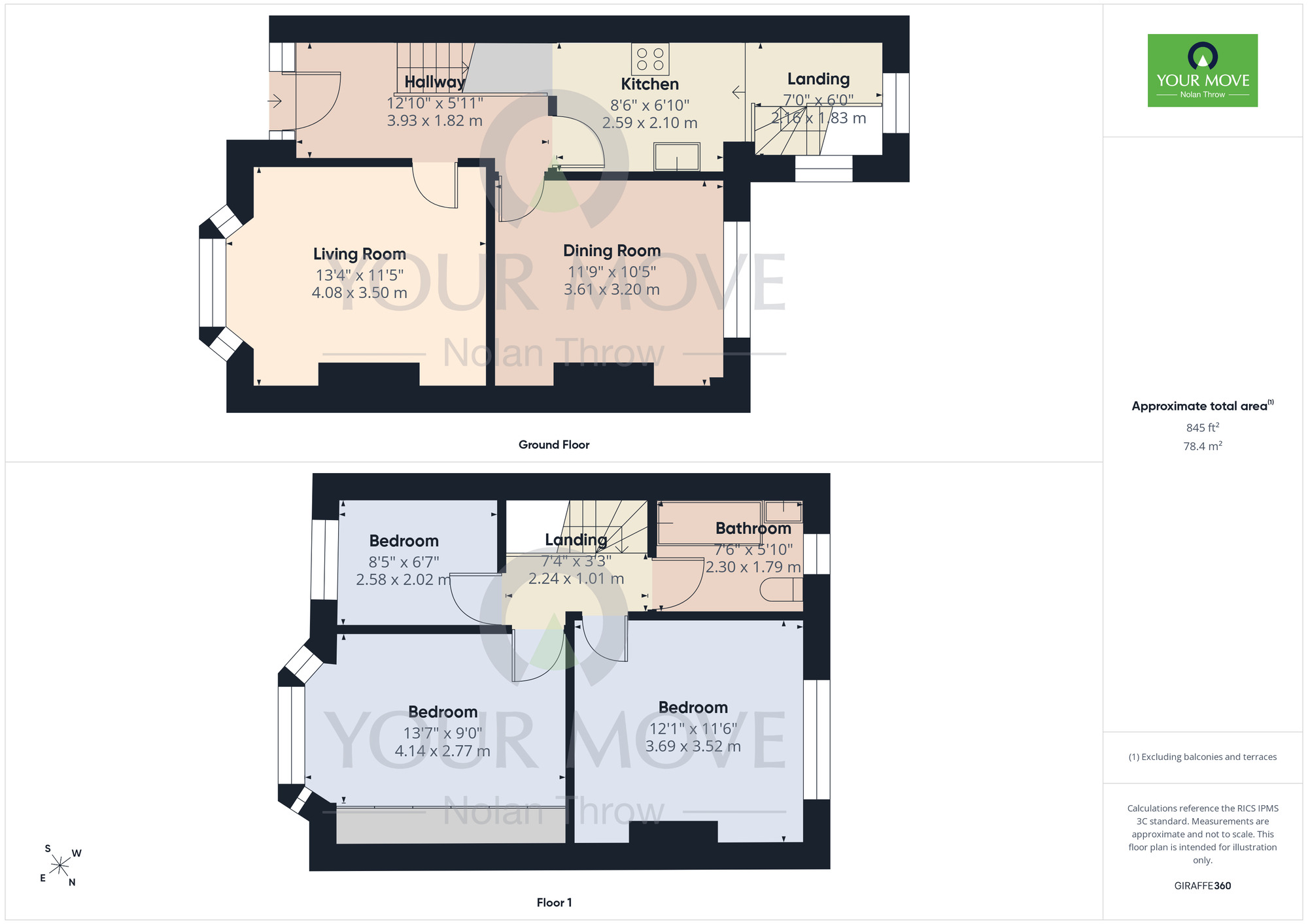 Floorplan of 3 bedroom Mid Terrace House to rent, St. Andrews Road, Semilong, Northampton, NN2