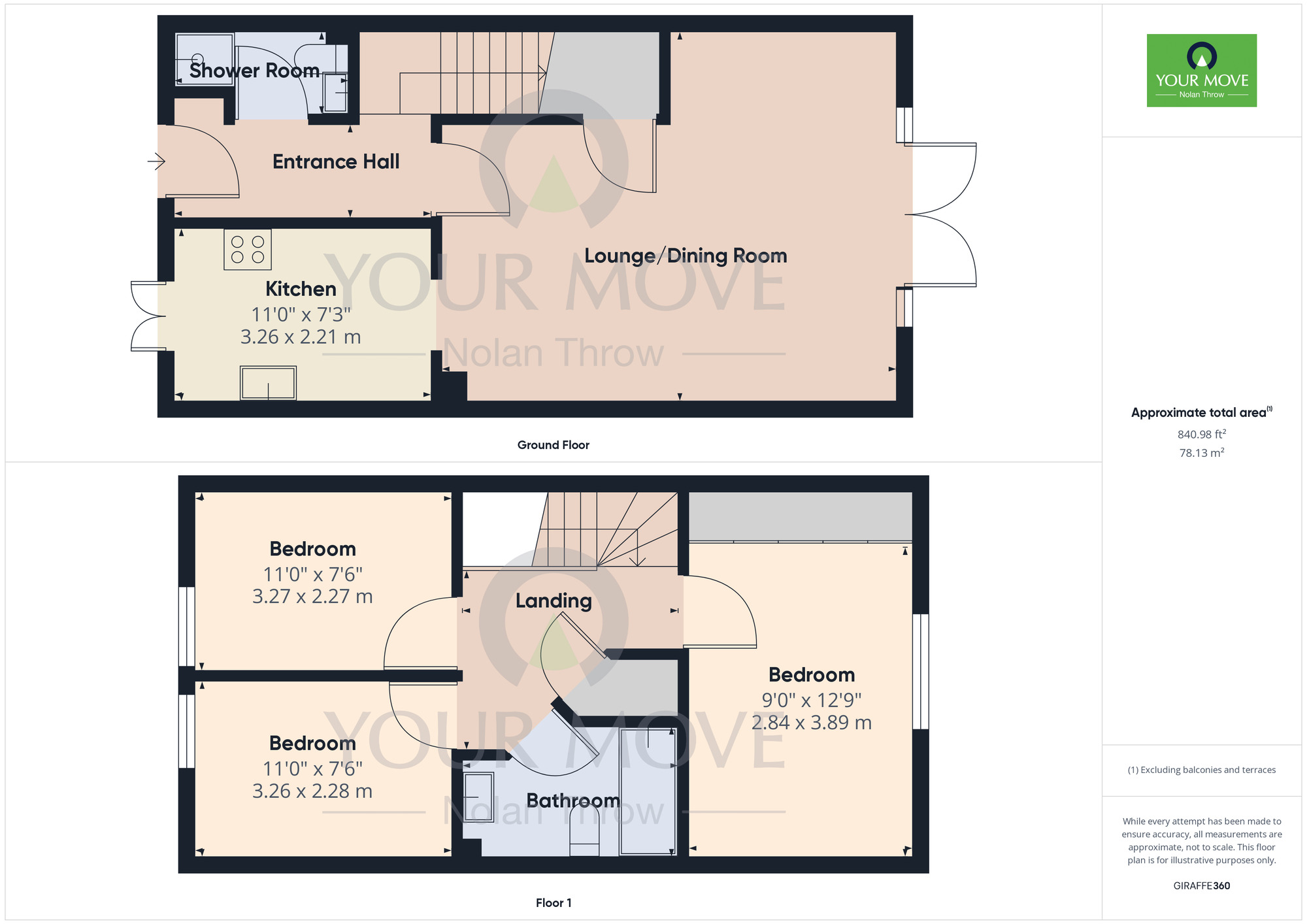 Floorplan of 3 bedroom  House to rent, The Roundel, Overstone Park, Northampton, NN6