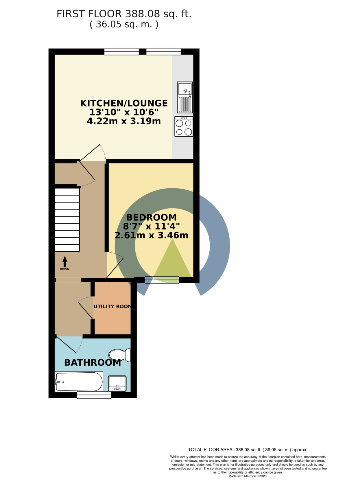 Floorplan of 1 bedroom  Flat to rent, St. Andrews Road, Northampton, NN1