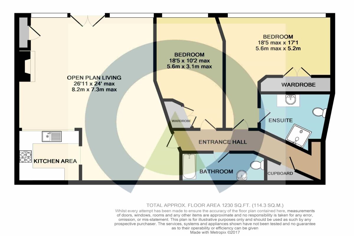 Floorplan of 2 bedroom  Flat to rent, Grove Road, Northampton, NN1
