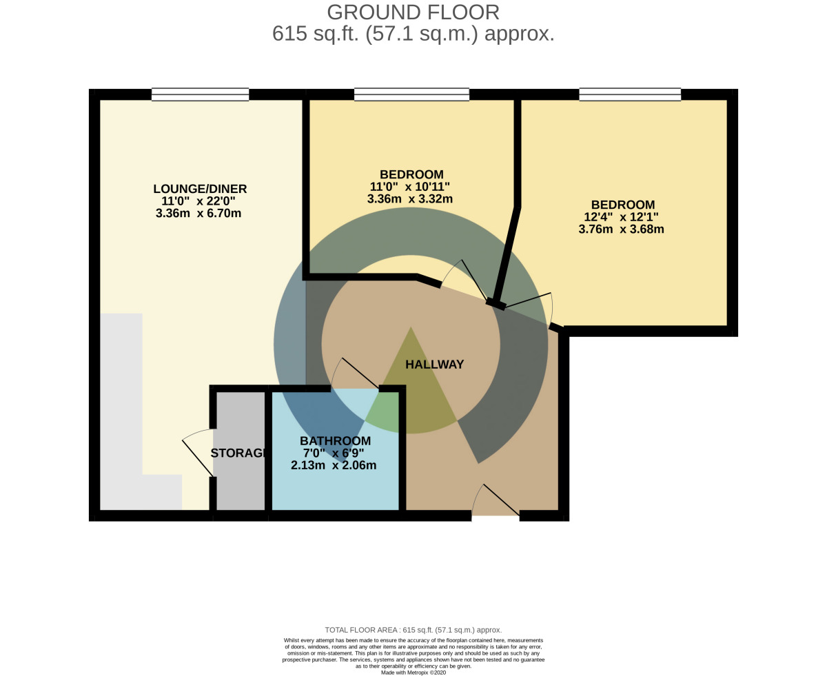 Floorplan of 2 bedroom  Flat to rent, Guildhall Road, Northampton, NN1