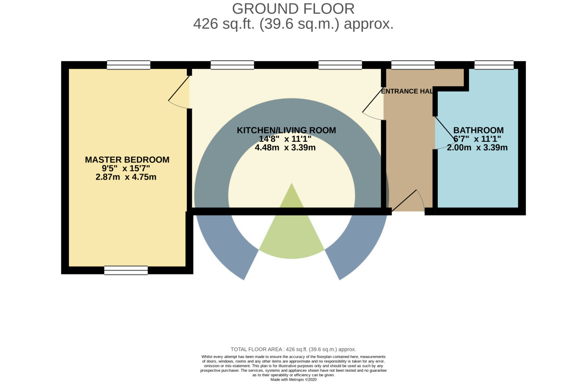 Floorplan of 1 bedroom  Flat to rent, Drapery, Northampton, NN1