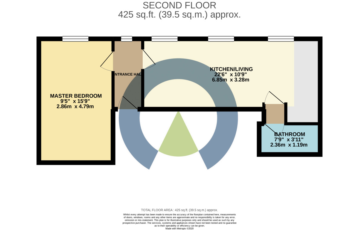 Floorplan of 1 bedroom Flat to rent, Drapery, Northampton, NN1