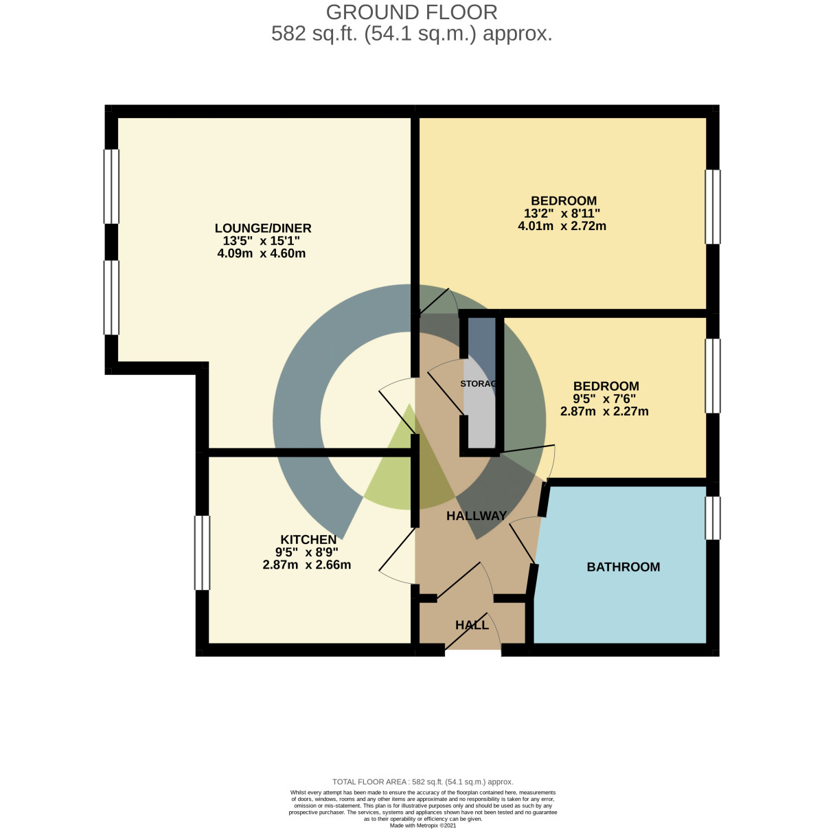 Floorplan of 2 bedroom  Flat to rent, Newport Pagnell Road, Wootton, Northampton, NN4