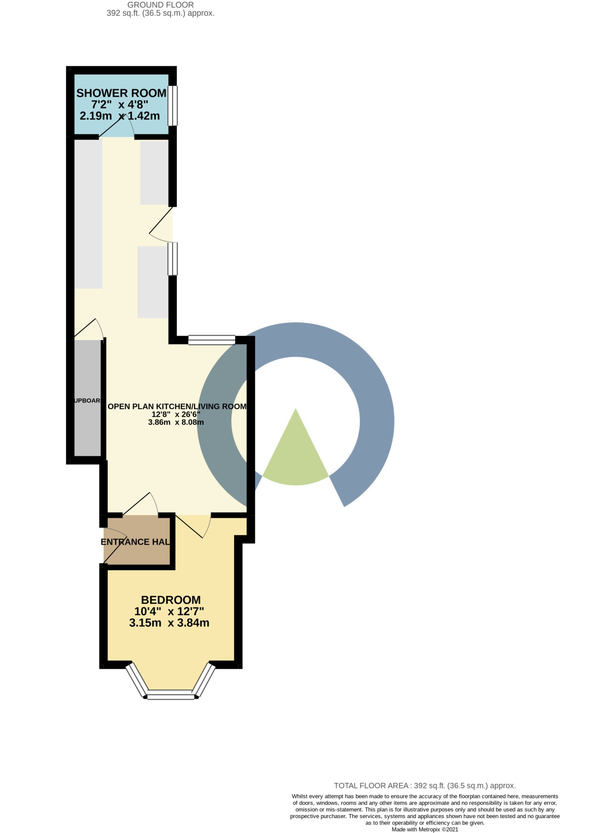 Floorplan of 1 bedroom  Flat to rent, Arnold Road, Semilong, Northampton, NN2
