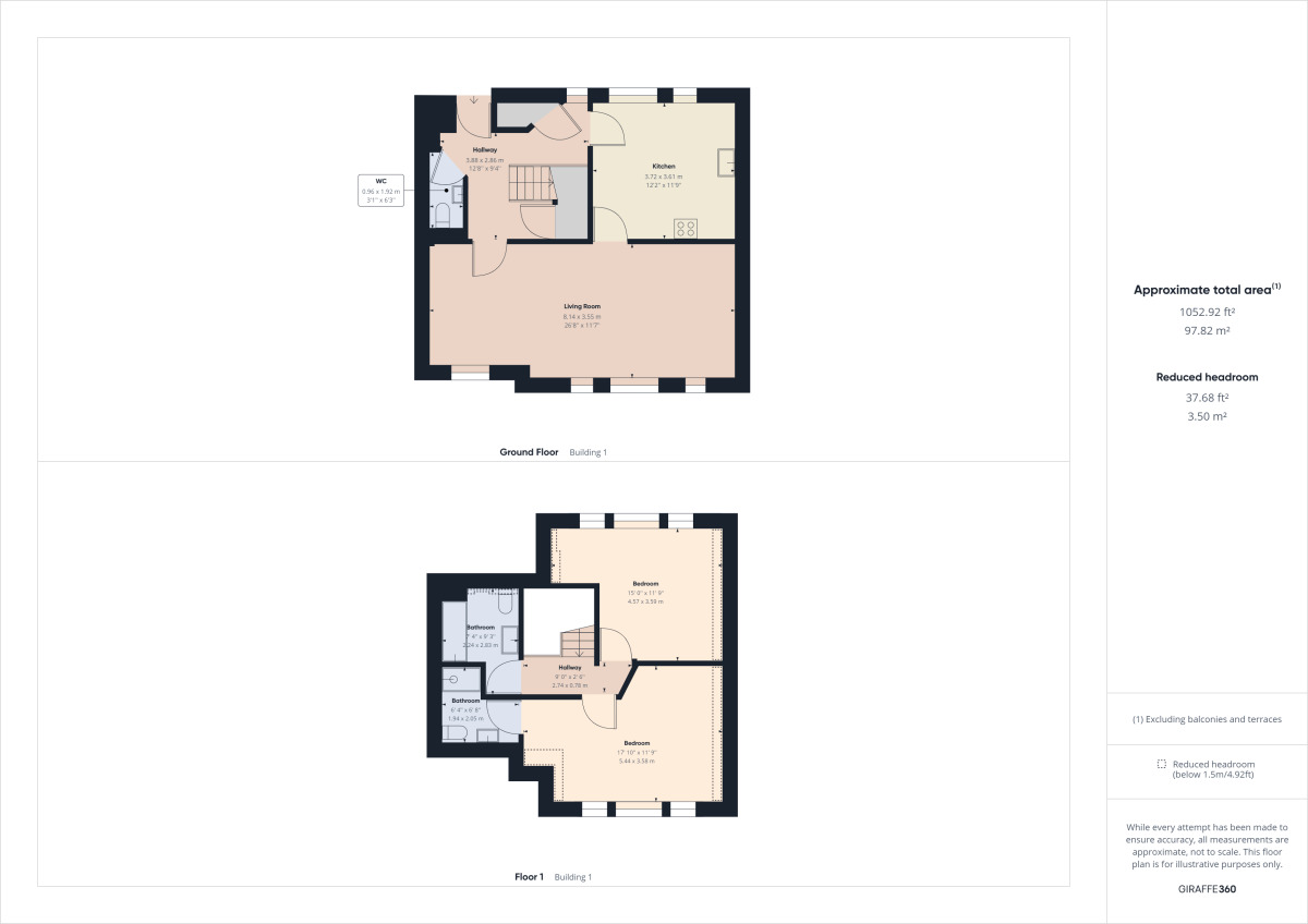 Floorplan of 2 bedroom  Flat to rent, The Old School York Avenue, Cogenhoe, Northampton, NN7