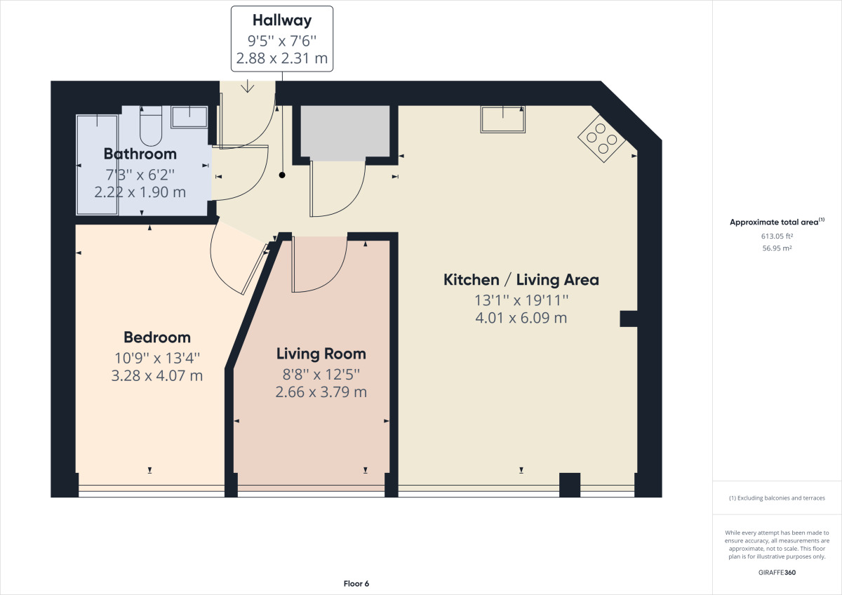 Floorplan of 2 bedroom  Flat to rent, Guildhall Road, Northampton, NN1